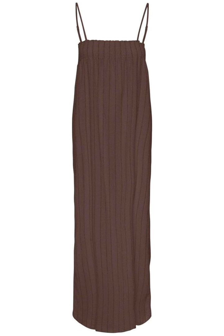 Only - Onlmika S/L Long Stripe Dress - 5116922 Chocolate Martini (Wivi) Black