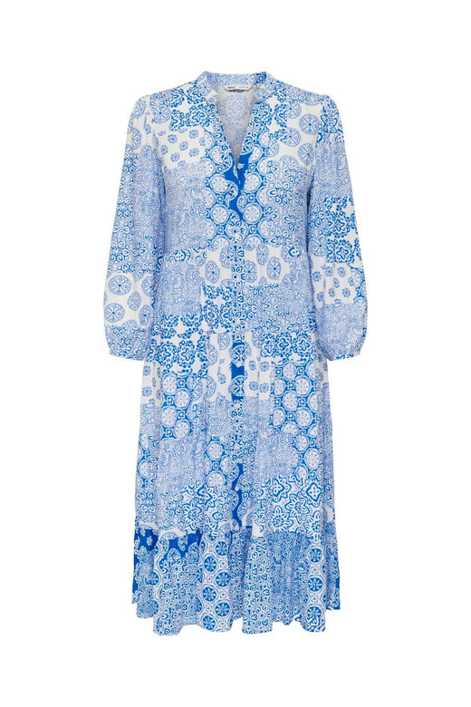 Only - Onlmilana 7/8 Dress - 4840490 Princess Blue Mix Graphic