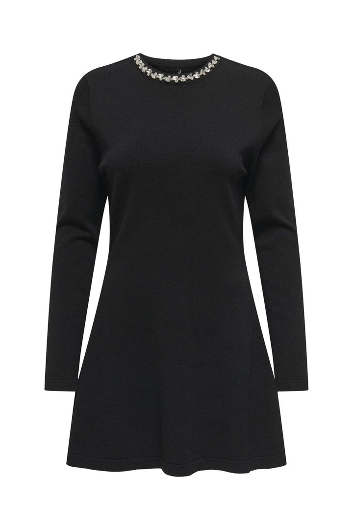 Only - Onlmilla Ls Bling Dress At Knt - 4927482 Black Silver Bling