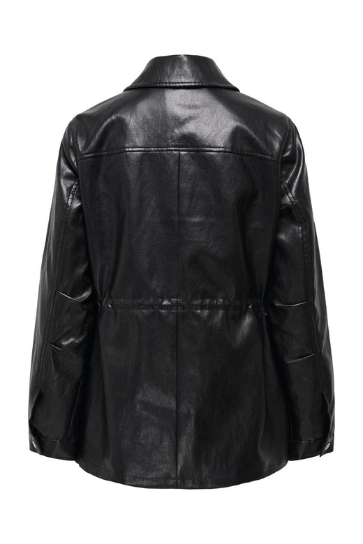 Only - Onlmini Faux Leath String Jacket Cc - 5019104 Black