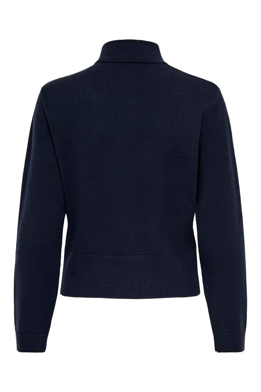 Only - Onlmio Ls Mockneck Utility Assym Knt - 5252816 Night Sky Gold Button