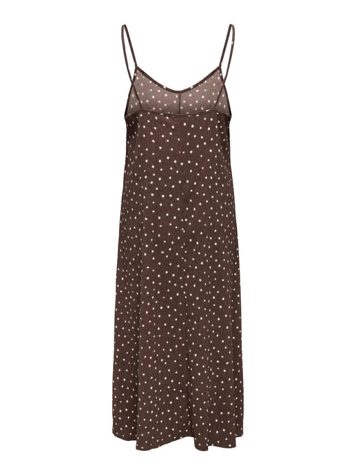 Only - Onlmolly S/L V-Neck Dress - 4989241 Shopping Bag Cloud Dancer Dots (Milly) Kjoler 