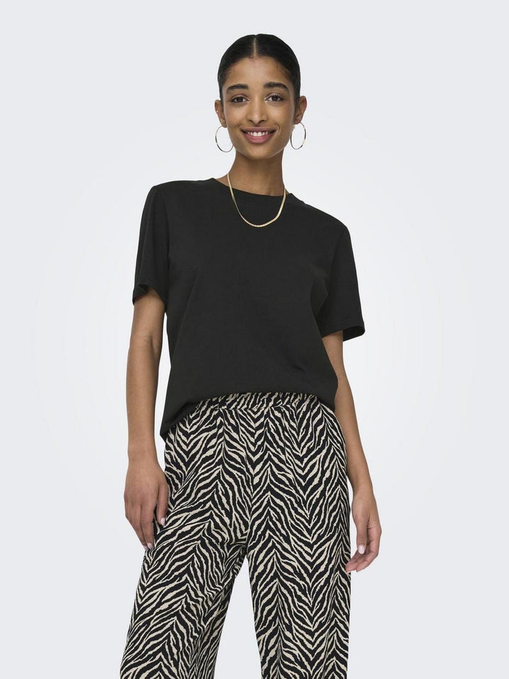 Only - Onlmonja S/S Tee - 4474466 Black