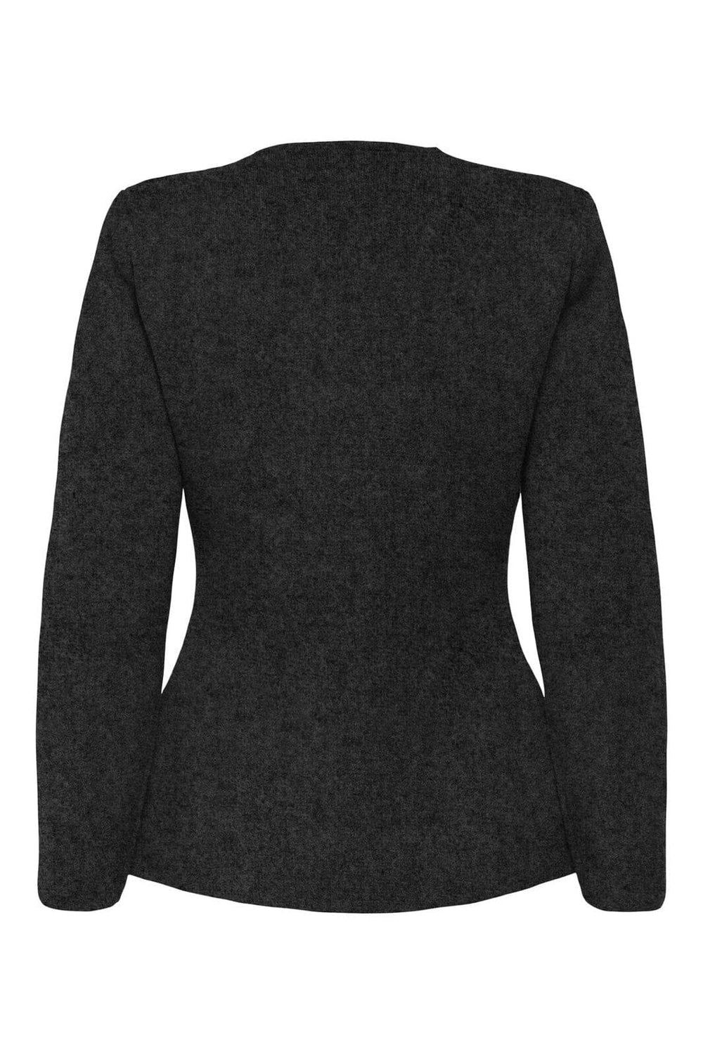 Only - Onlmyera Life Ls One Button Cardigan Knt - 4939844 Dark Grey Melange