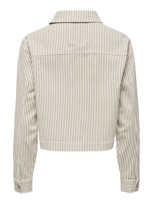 Only - Onlnaomi Stripe Jacket - 4907785 Winter Twig White Jakker 