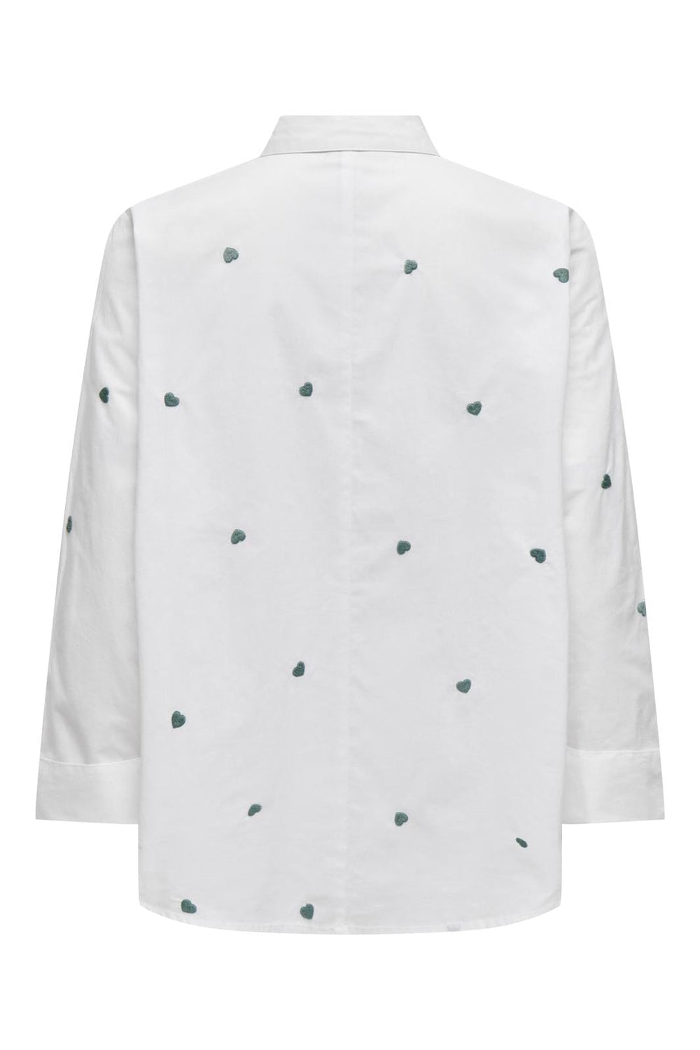Only - Onlnew Lina Grace Ls Emb Shirt - 4405236 Bright White Sagebrush Heart