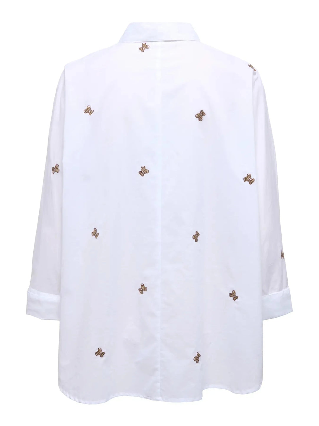 Only - Onlnew Lina Grace Ls Emb Shirt - 4965858 Bright White Light Teddy Skjorter 
