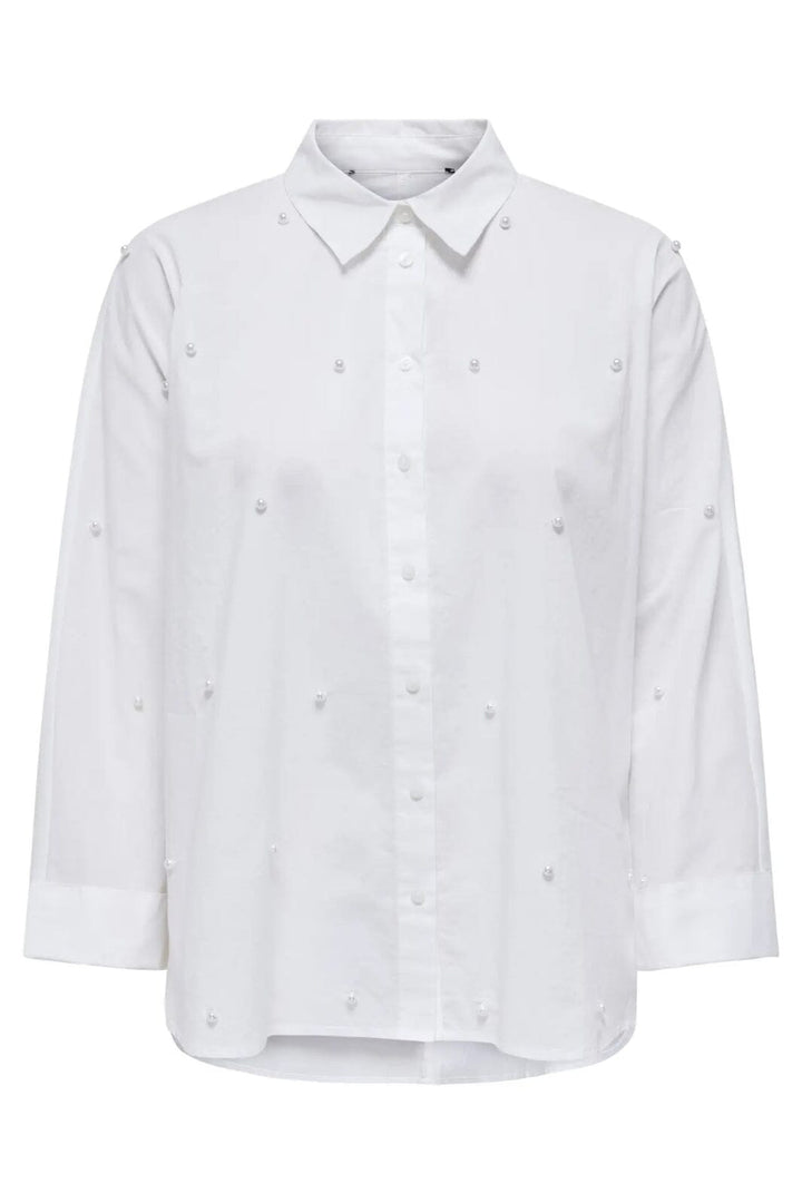 Only - Onlnew Lina Grace Ls Pearl Shirt - 4880041 Cloud Dancer Pearl