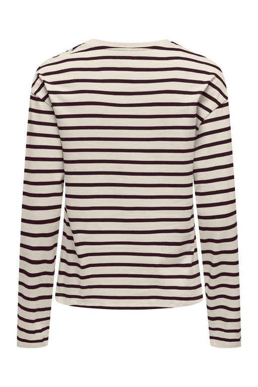 Only - Onlnew Soph Life L/S O-Neck Top Box - 4935411 Birch Winetasting