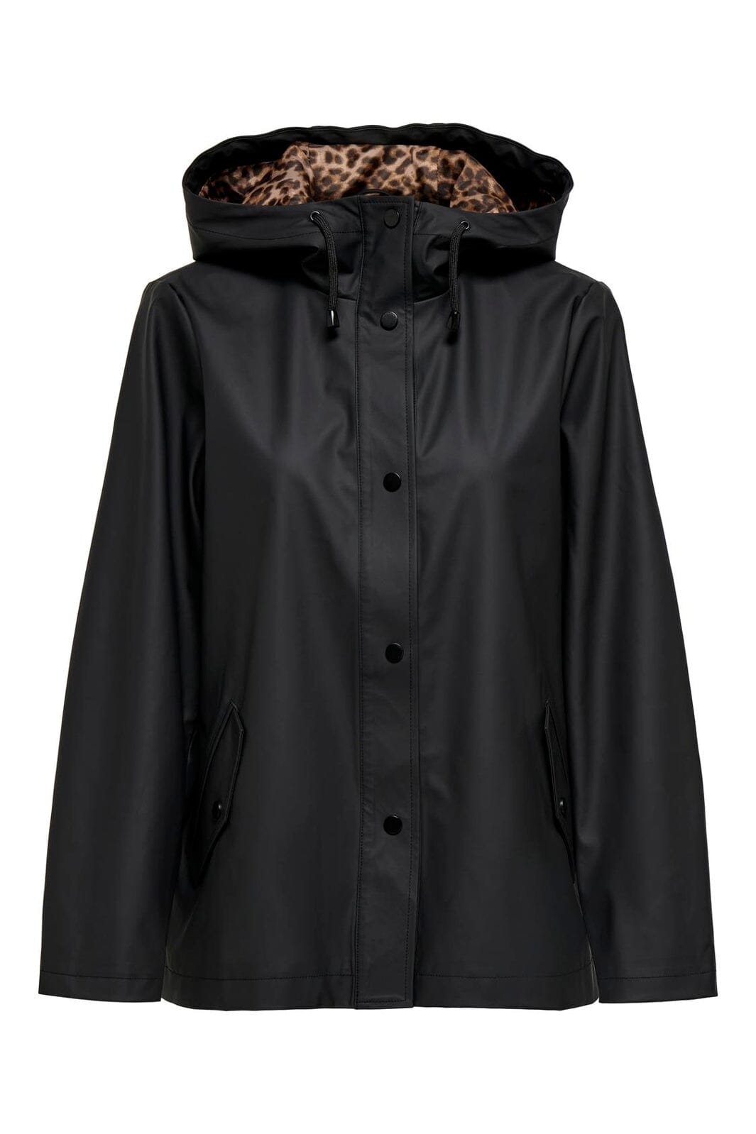 Only - Onlnewmarie Short Rainjacket - 5111583 Black Leo