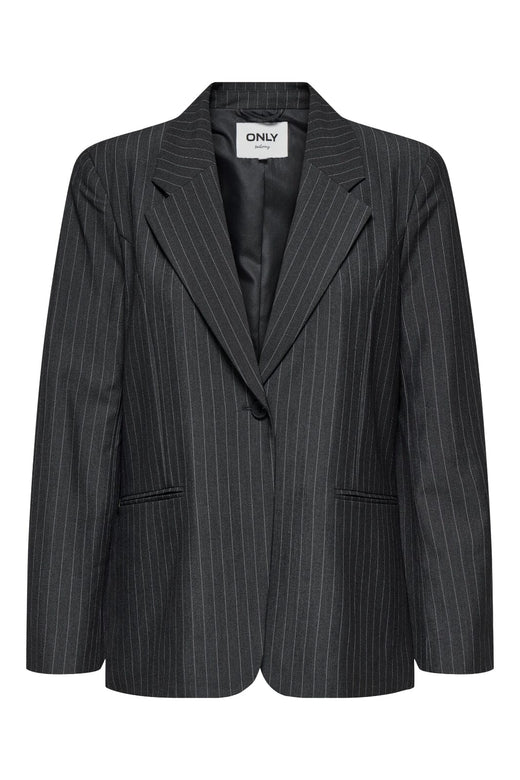 Only - Onlnisa Life L/S Pinst Ovs Blazer Cc Tlr - 4785813 Dark Grey Melange W. Ultimate Gray