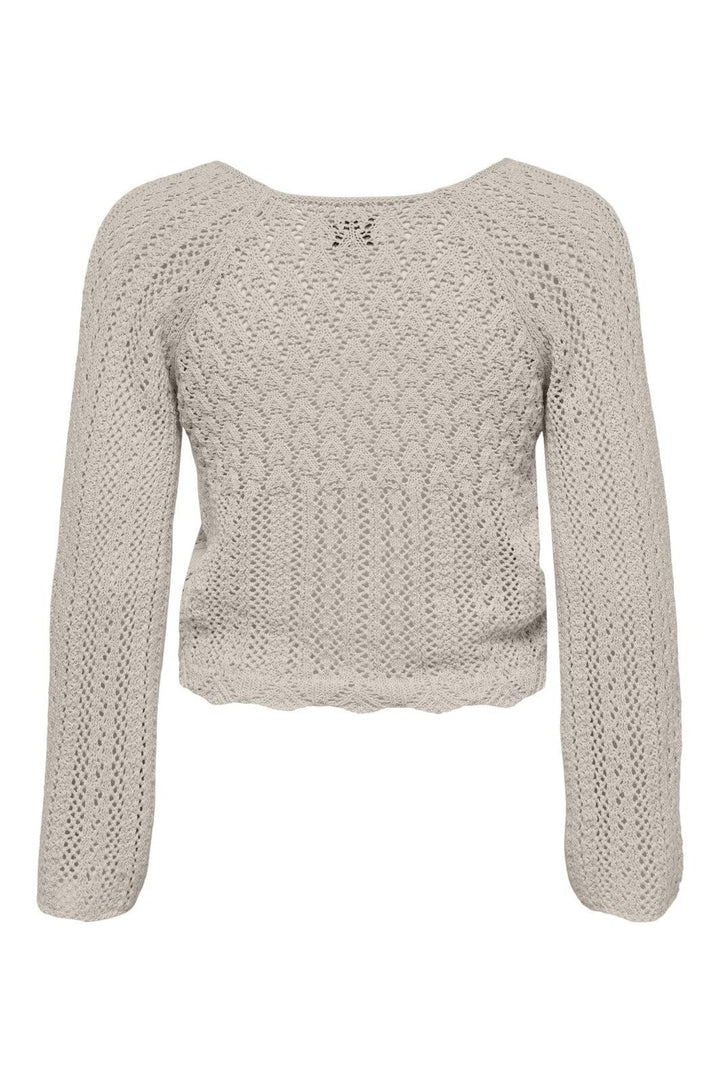 Only - Onlnola Life Ls Ruching Pullover Knt - 4030617 Pumice Stone Melange