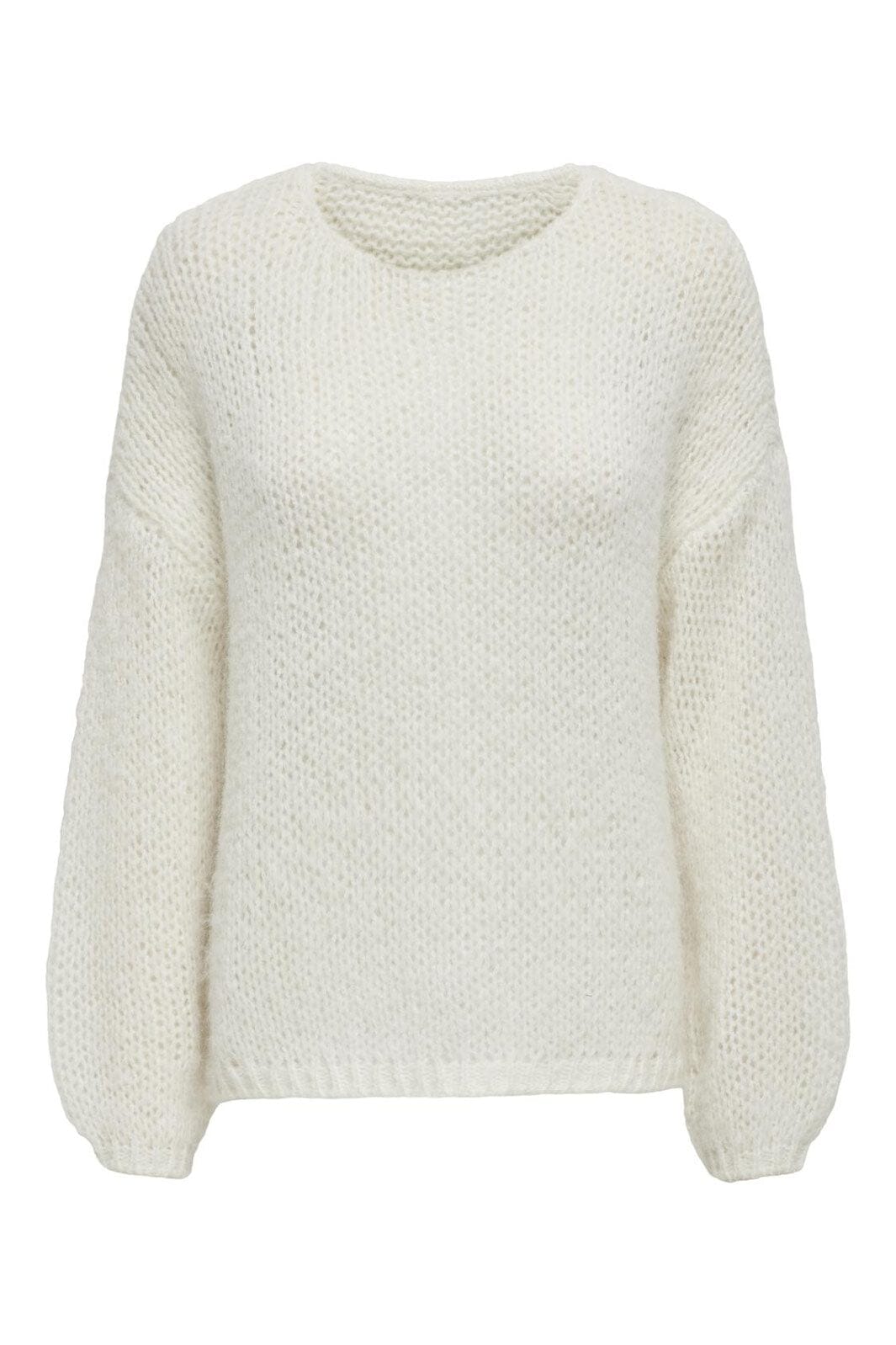 Only - Onlnordic Life Ls O-Neck Knt - 4514810 Snow White