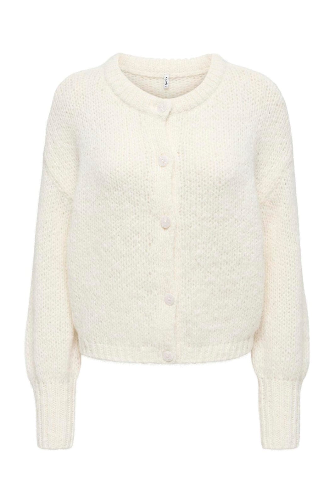 Only - Onlnordic Ls Cuff Cardigan Knt - 5054098 Snow White Dtm Buttons