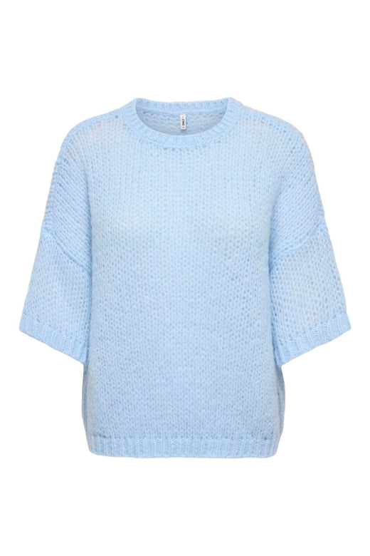 Only - Onlnordic Ss Loose O-Neck Knt - 5026834 Cashmere Blue