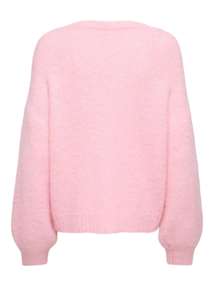 Only - Onlnordra Ls Vneck Cardi Knt - 5049977 Pale Lilac Melange/Fmop Button Cardigans 