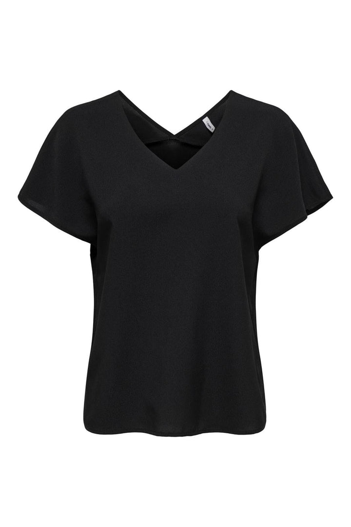 Only - Onlnova Life Elite S/S Emmy Top Solid - 4688982 Black