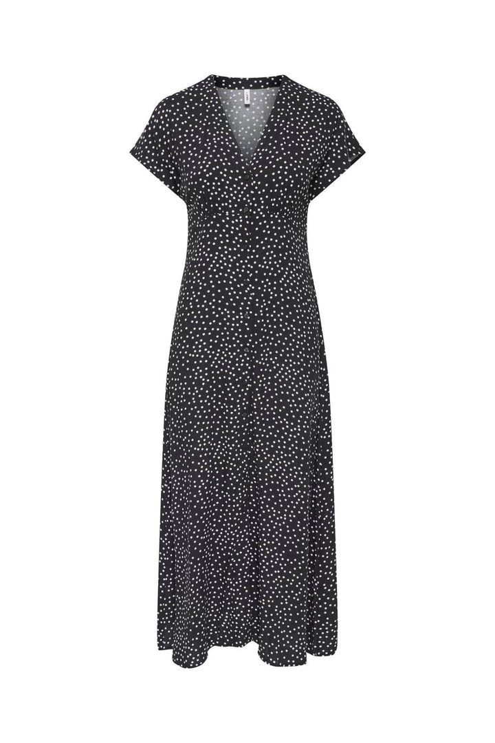 Only - Onlnova Life Vis Mollie Long Dress - 4974125 Black 722 Cool Dots