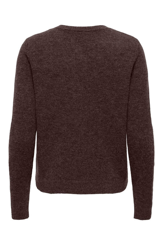 Only - Onlolivia Ls O-Neck Cardigan Cc Knt - 5101145 Mole Melange/Dtm Horn Button