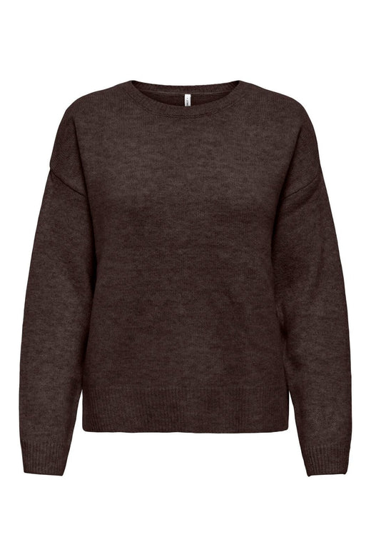 Only - Onlolivia Ls O-Neck Cc Knt - 5101134 Mole Melange