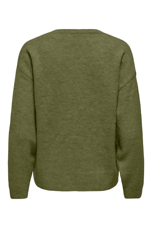 Only - Onlolivia Ls O-Neck Cc Knt - 5101460 Sphagnum Melange