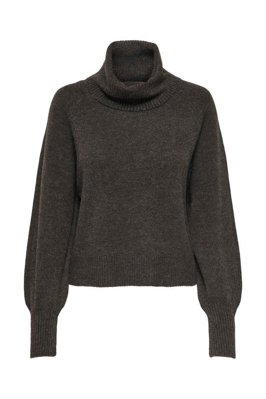 Only - Onlolivia Ls Roll Neck Cc Knt - 5091711 Mole Melange