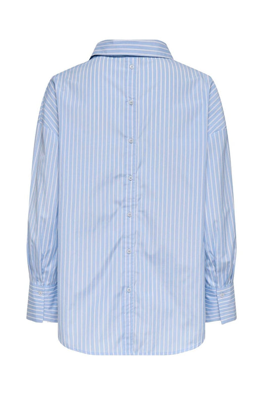 Only - Onloregon Alva Ls Back Btn Shirt - 5040702 Soft Chambray Bright White