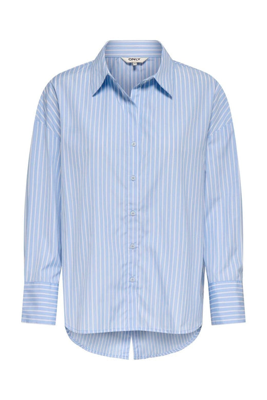 Only - Onloregon Alva Ls Back Btn Shirt - 5040702 Soft Chambray Bright White