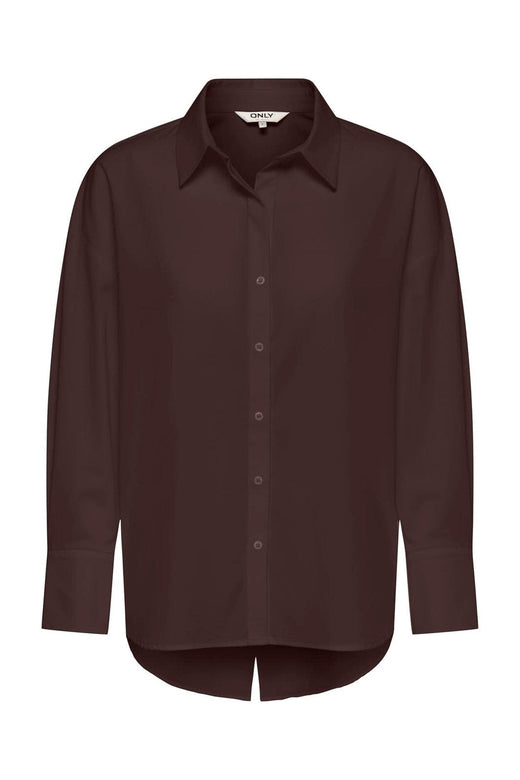 Only - Onloregon Alva Ls Back Btn Shirt - 5128801 Coffee Bean