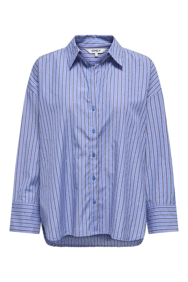 Only - Onloregon Alva Ls Rhinestone Shirt 15348536 - 4757709 - Persian Jewel W Stripes