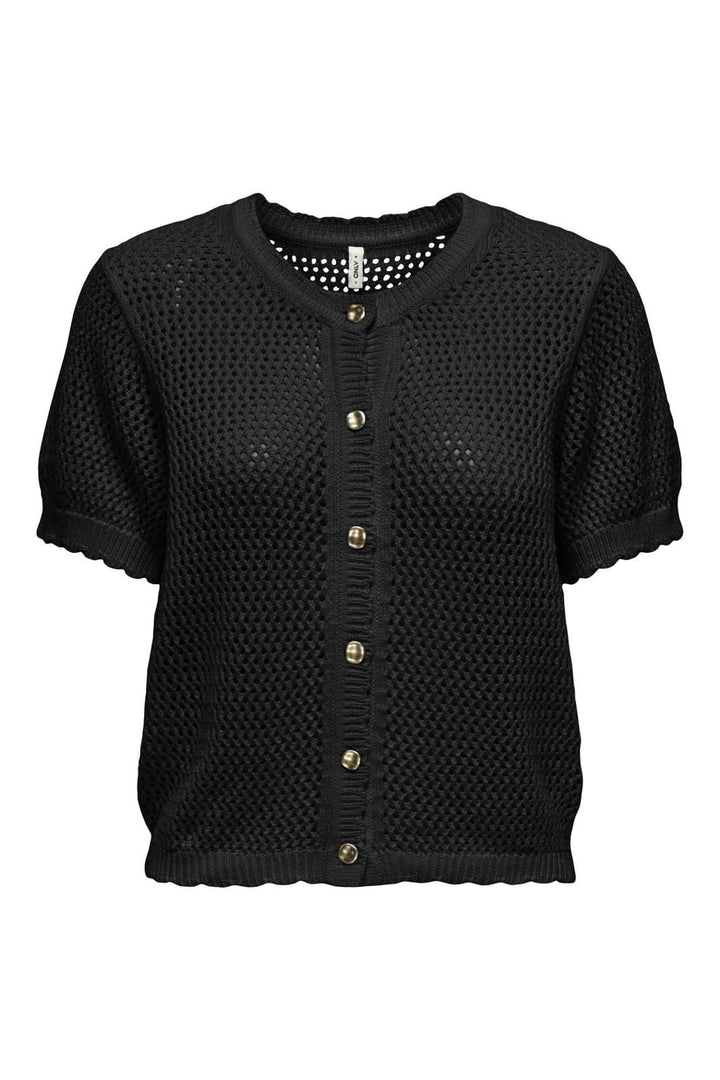 Only - Onlpaula 2/4 O-Neck Cardigan - 4710574 Black