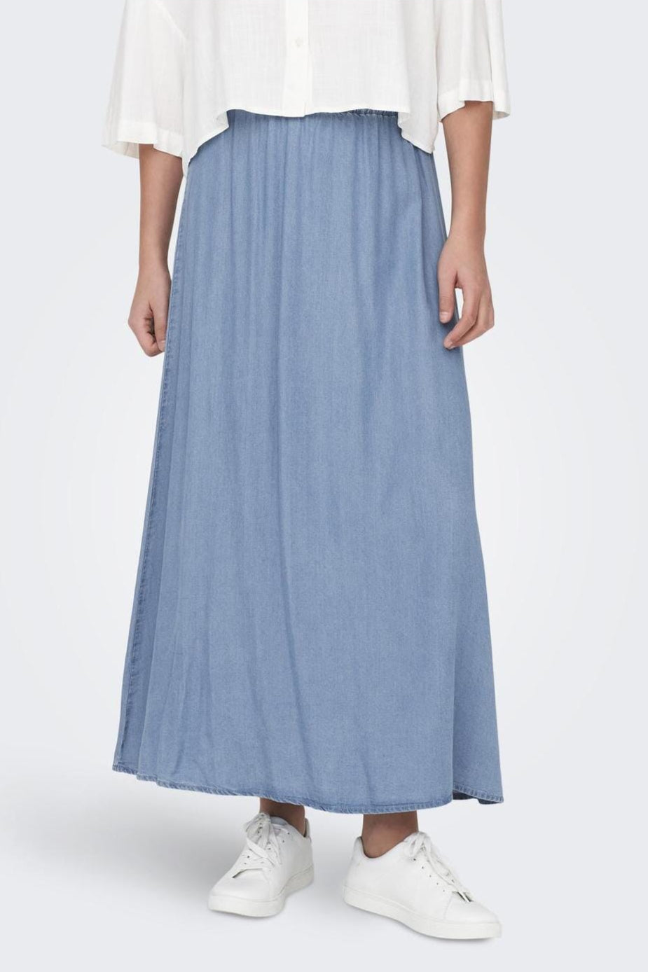 Only - Onlpema Venedig Long Skirt Qyt - 4435361 Medium Blue Denim