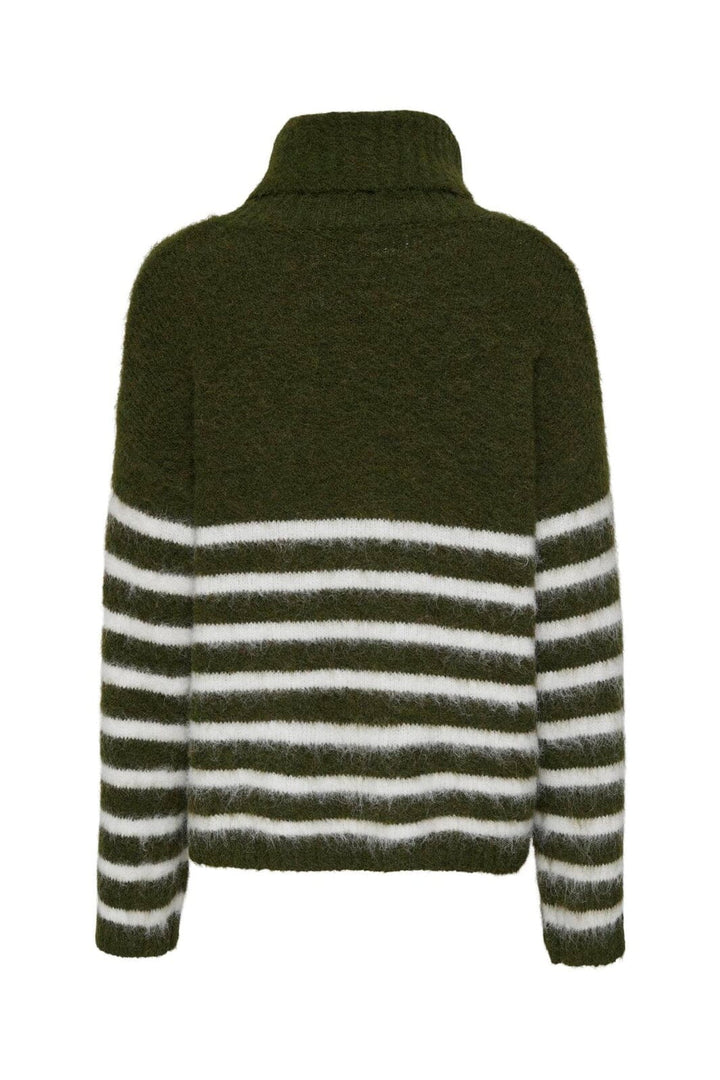 Only - Onlperil Life Ls Rollneck Knt - 5019917 Winter Moss Cloud Dancer