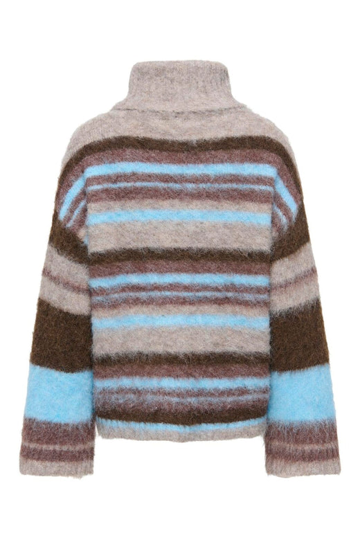 Only - Onlperil Ls Rollneck Knt - 5086395 Taupe Gray Block/Coffee B/Decad C/Blissf B/Mel