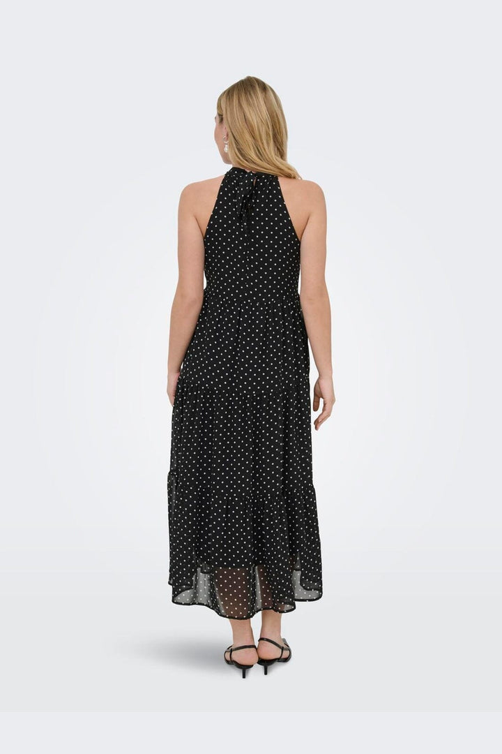 Only - Onlpetra Life Halter Neck Dress - 5092071 Black Cloud Dancer Dots