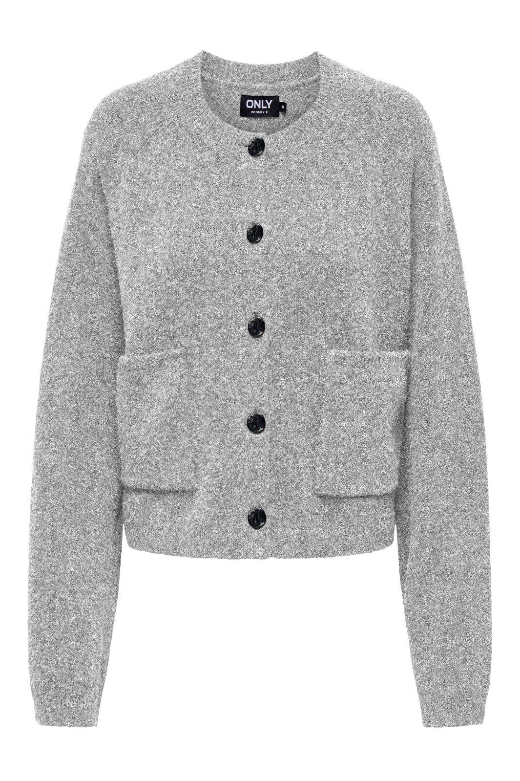 Only - Onlpiemonte L/S Cardigan Knt - 4857994 Light Grey Melange Cardigans 