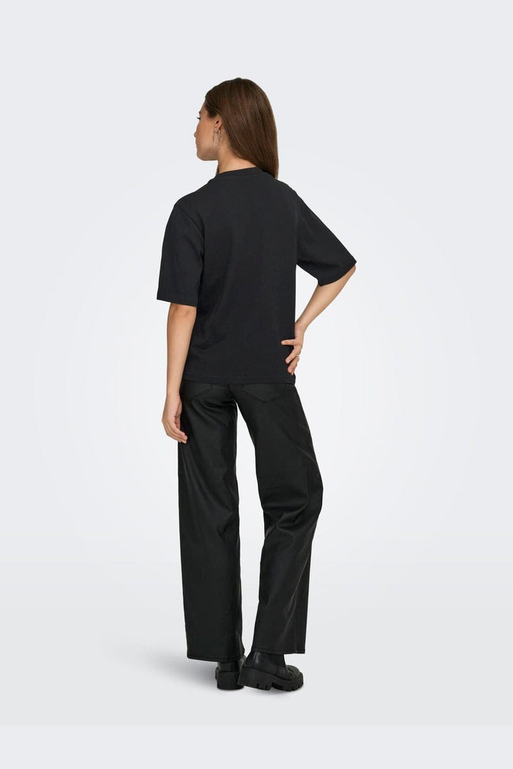 Only - Onlpuri Life S/S Top Box Pri - 4955266 Black Electric + Label Puri Thunder