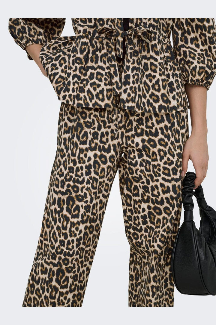 Only - Onlranina Reg Pull Up Pant Cc - 4920548 Peyote Chic Leo