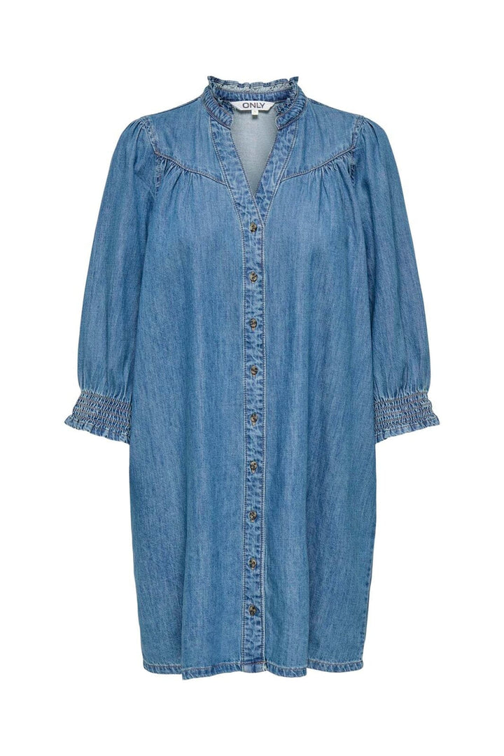 Only - Onlraya 3/4 Dress Akm - 4902960 Medium Blue Denim