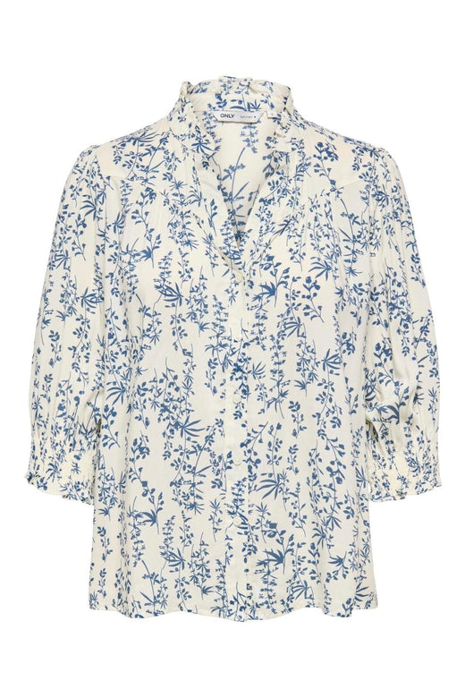 Only - Onlraya 3/4 Shirt - 5096805 Jet Stream Amy Flower