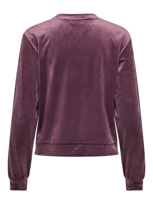 Only - Onlrebel L/S Roundneck Swt - 4870308 Winetasting Sweatshirts 