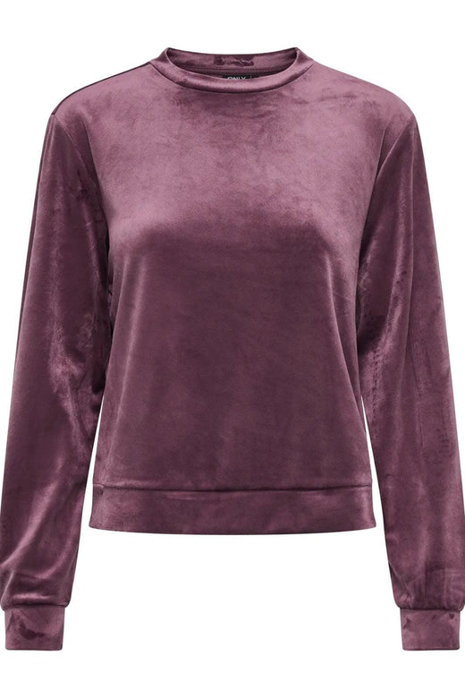 Only - Onlrebel L/S Roundneck Swt - 4870308 Winetasting Sweatshirts 