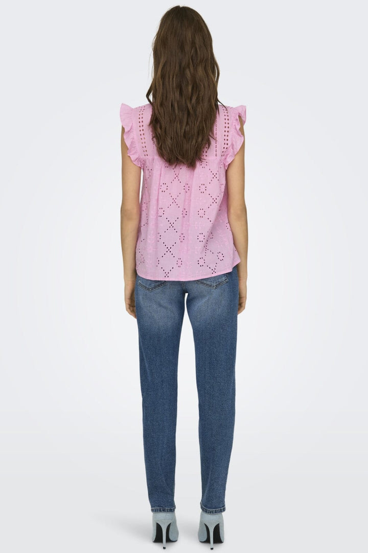 Only - Onlreva Life S/L Emb Top 15218460 - 4494629 - Bonbon