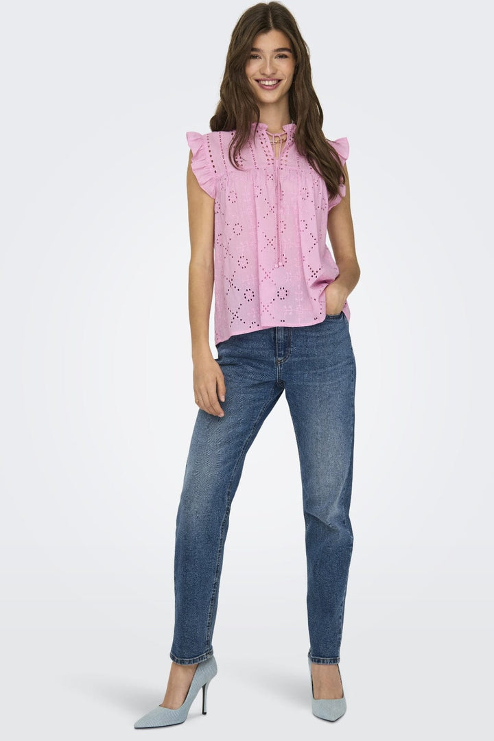 Only - Onlreva Life S/L Emb Top 15218460 - 4494629 - Bonbon