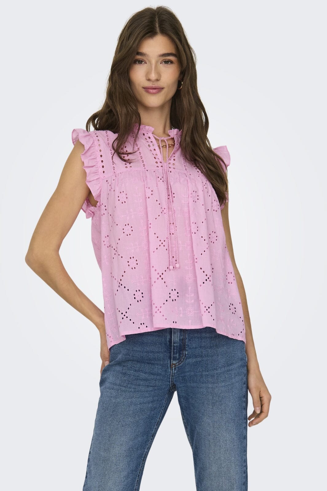 Only - Onlreva Life S/L Emb Top 15218460 - 4494629 - Bonbon