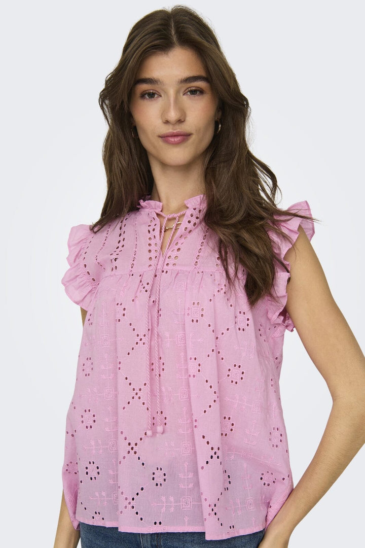 Only - Onlreva Life S/L Emb Top 15218460 - 4494629 - Bonbon