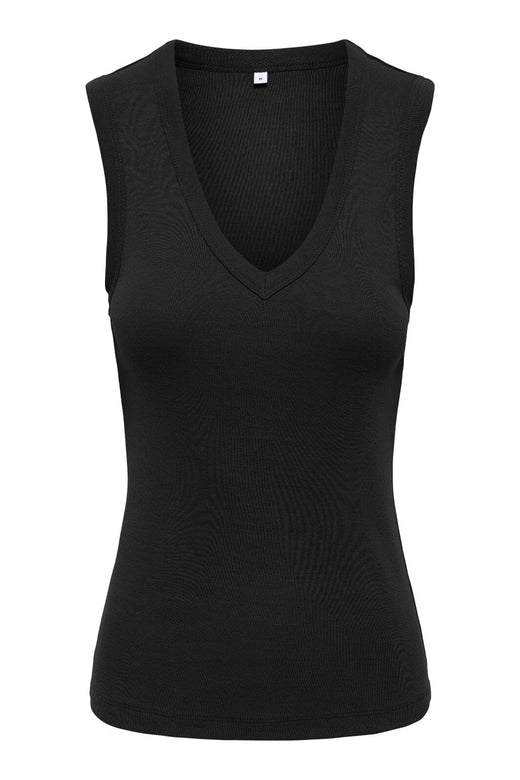 Only - Onlrina V-Neck Tank Top S/L - 5164855 Black Toppe 