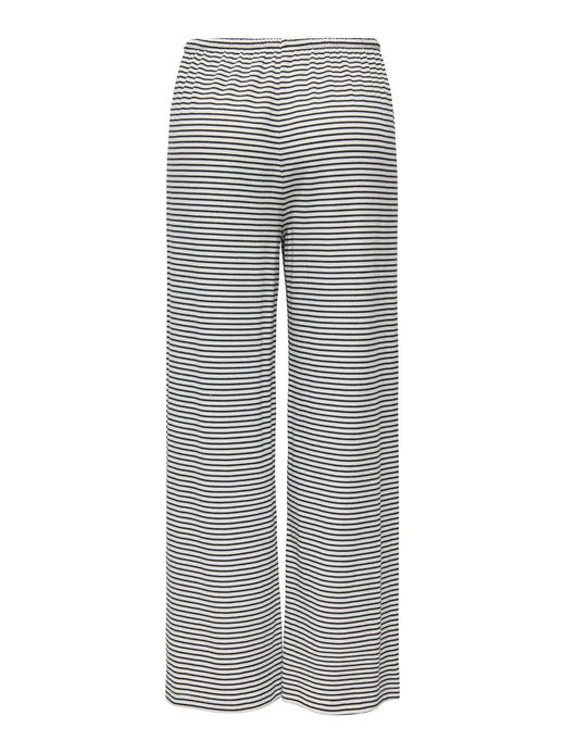 Only - Onlsaga Loose Pant - 4887145 Cloud Dancer Black Bukser 