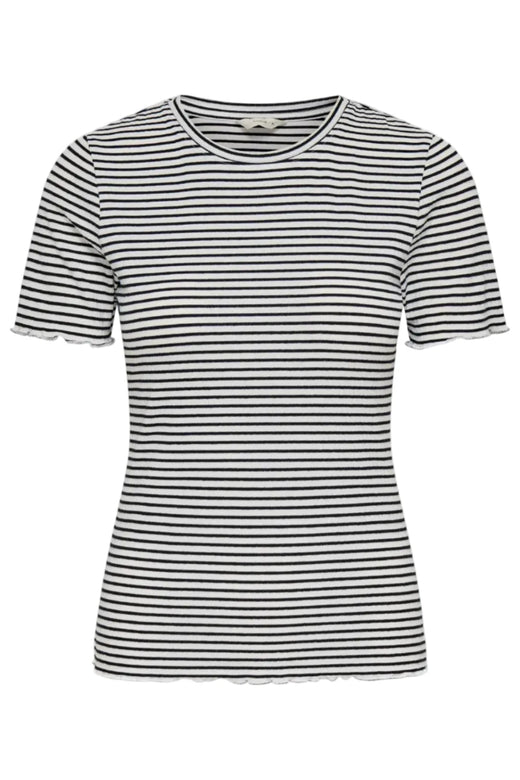 Only - Onlsaga O-Neck S/S Top - 5066462 Cloud Dancer Black T-shirts 