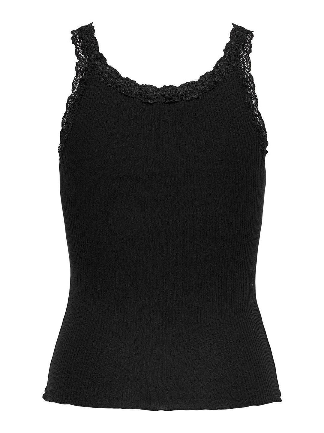 Only - Onlsharai Lace Tank Top - Black Toppe 